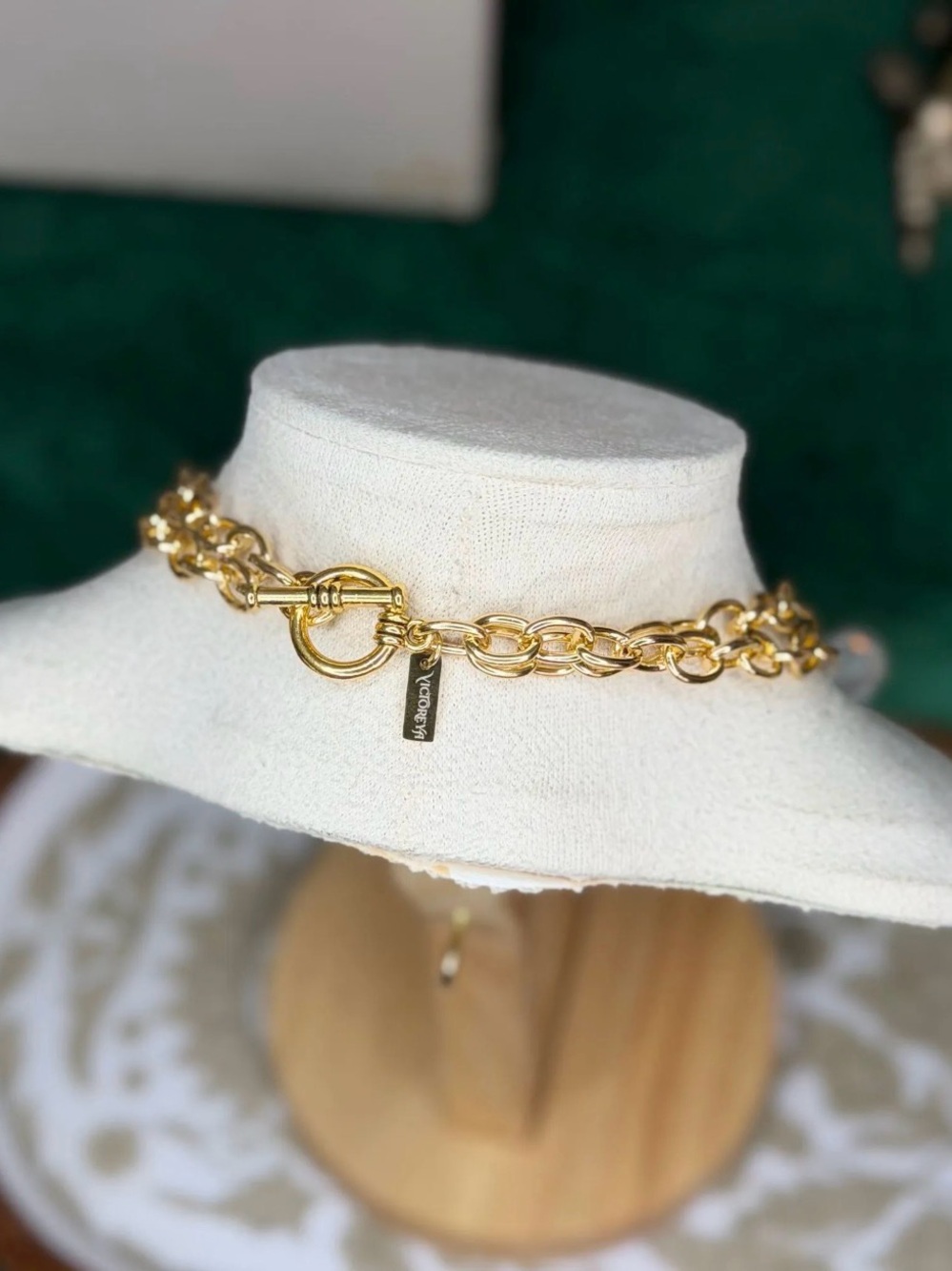Currency of Queens Signed Victoreya Coin Statement Necklace OOAK - Picture 4 of 4